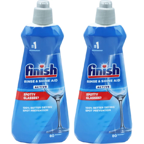 Finish Shine & Dry Regular Rinse Aid 400ml x 2