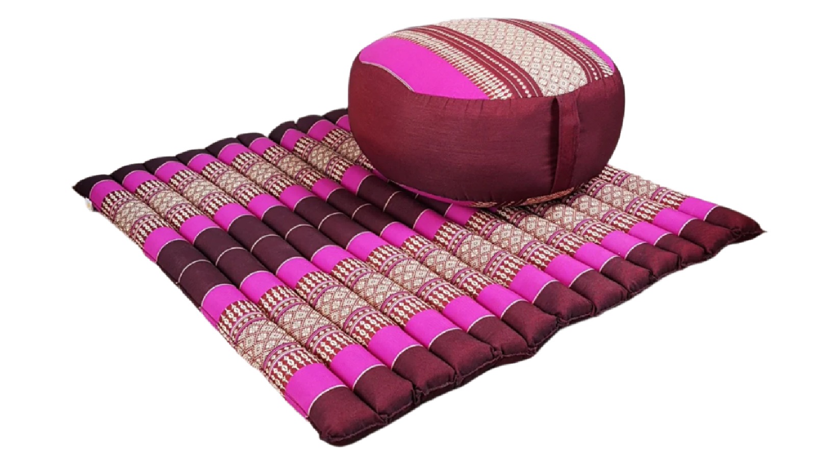 Mango Trees	Organic Kapok Round Cushion and Mat for Posture Support - Pink
