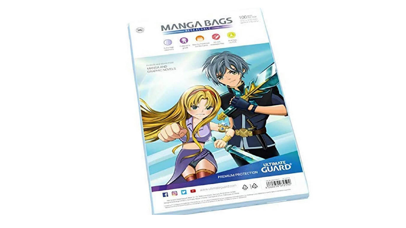 Latestbuy Ultimate Guard Manga Bags Resealable - 100 Piece