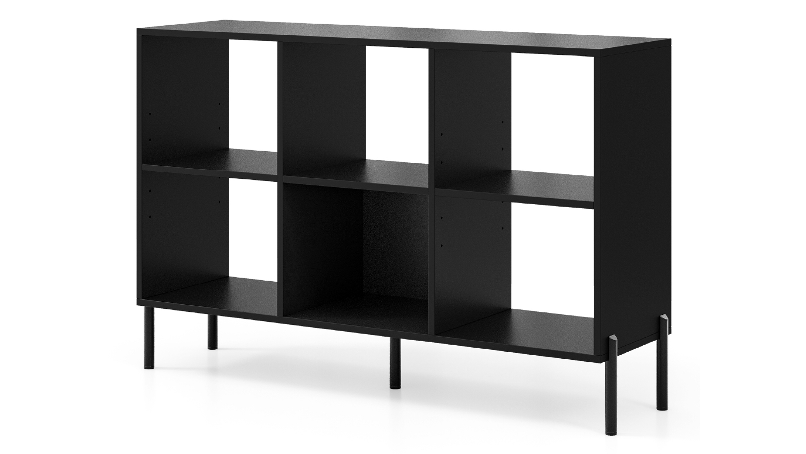 Costway 6 Cube Storage Display Shelf Bookcase Cabinet - Black