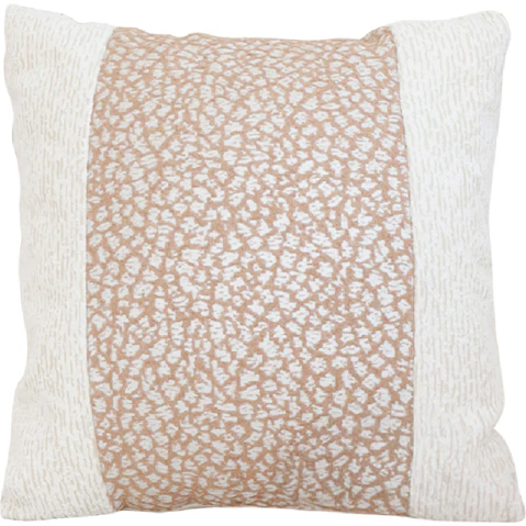 Soga 50cm Modern Beige Color Block Textured Decorative Throw Pillow