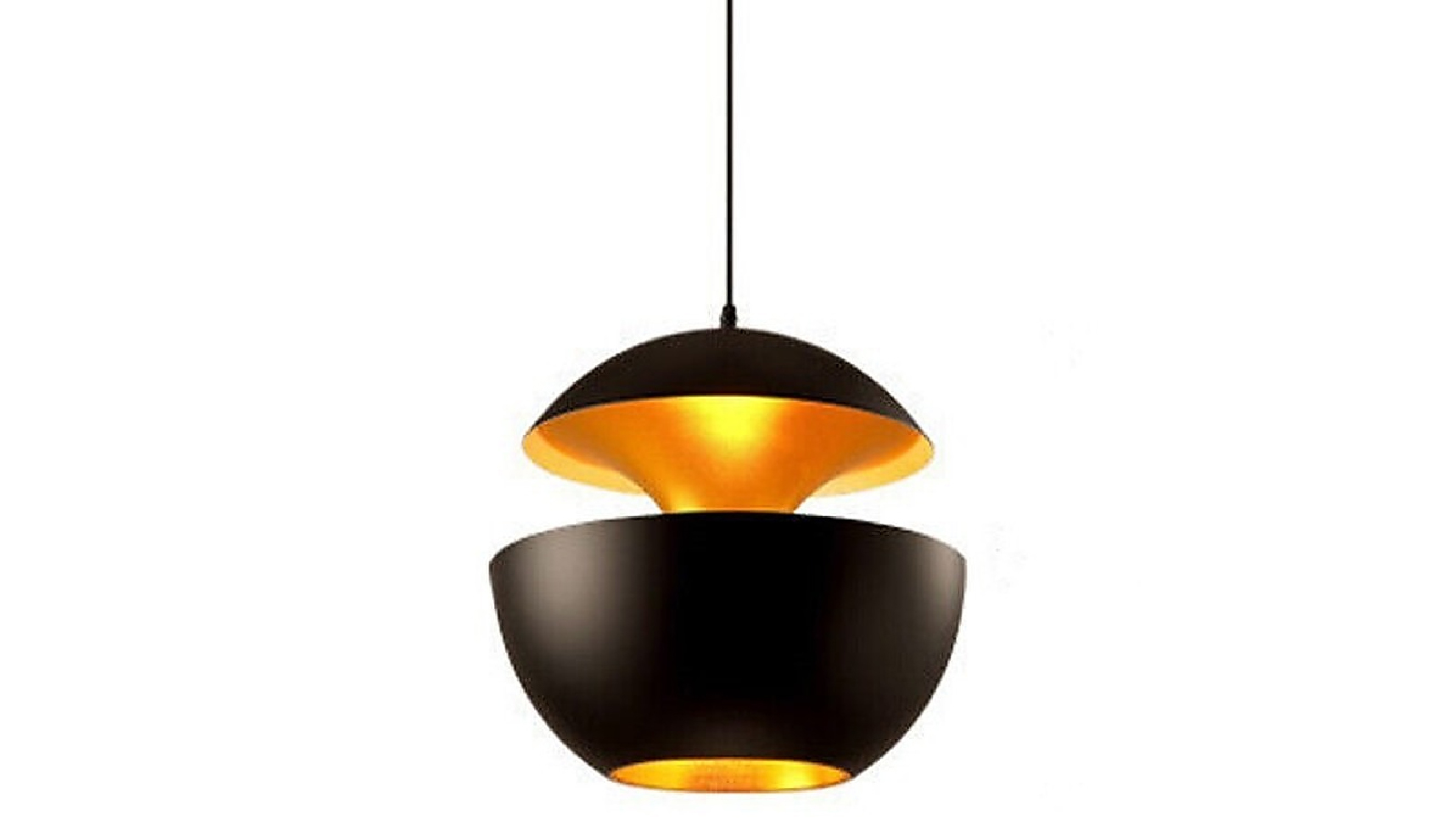 Randy and Travis Machinery 35 x 35 x 35 Modern Home Pendant Lamp - Black
