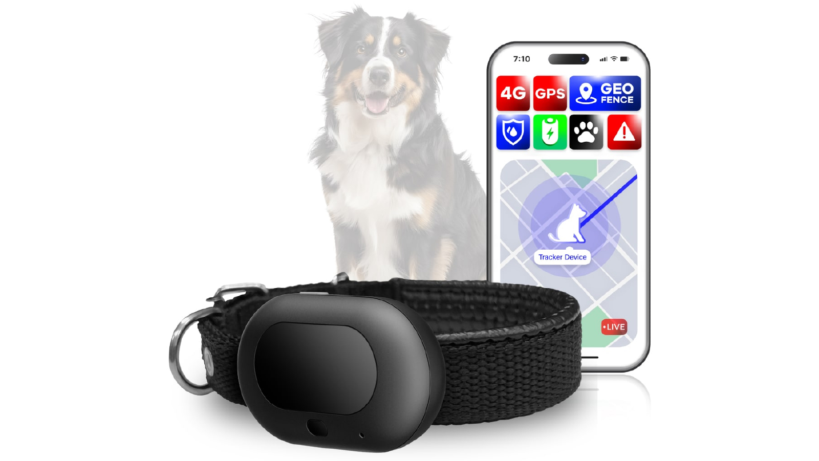 Vimel GPS Pet Collar Tracking Device