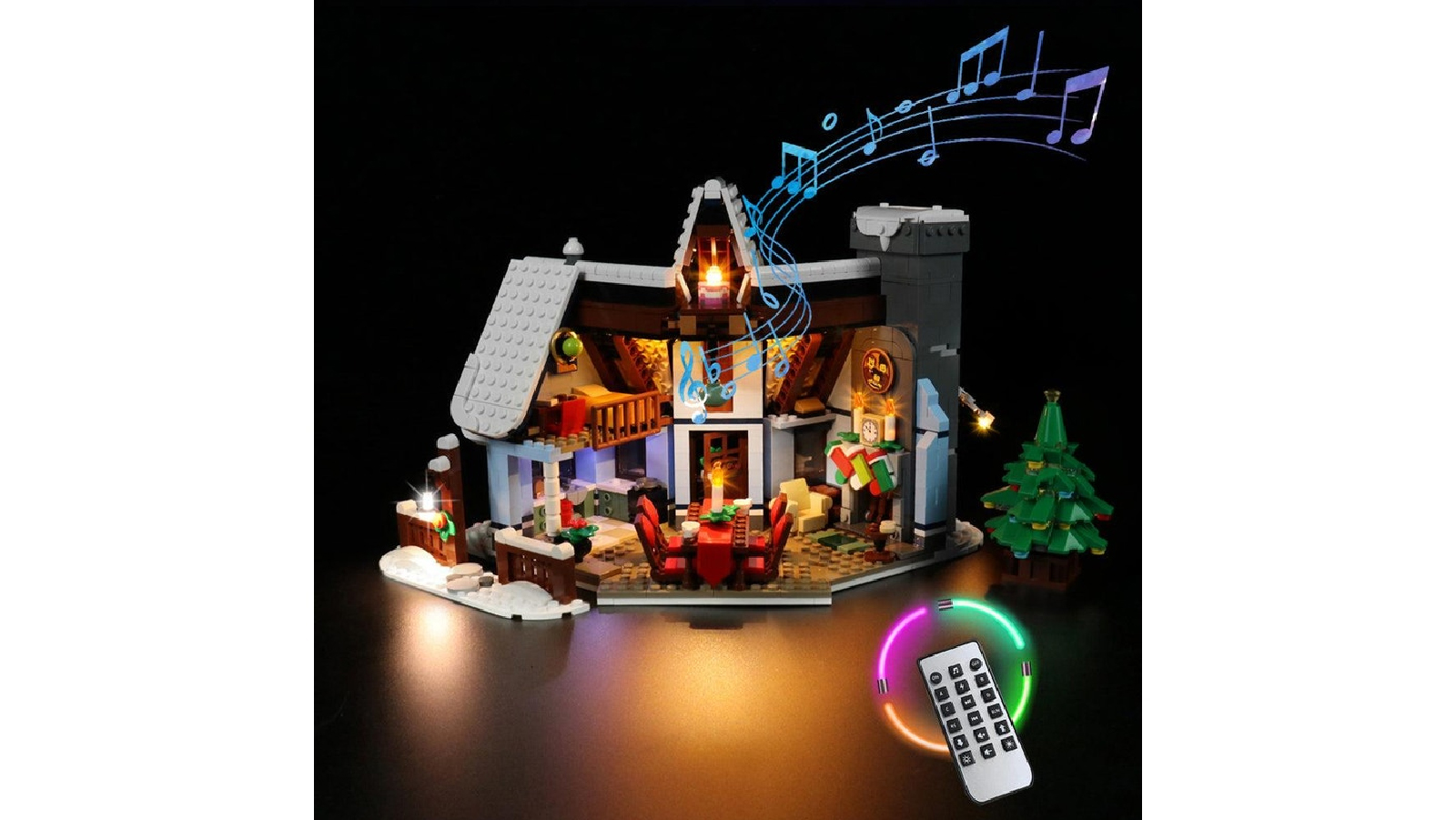 Brick Shine 10293 Remoted Version GC Light Kit for LEGO Santas Visit 