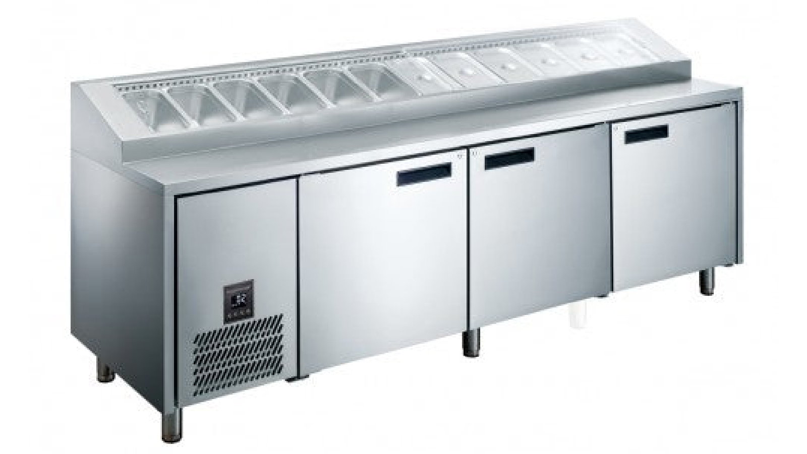 Glacian HPB2476 3 Door Pizza Prep Fridge - 656L 