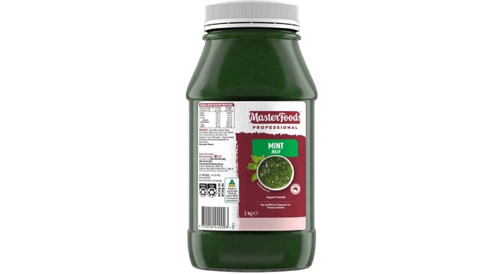Masterfoods 3kg Bulk Size Mint Jelly Sauce Bottle 