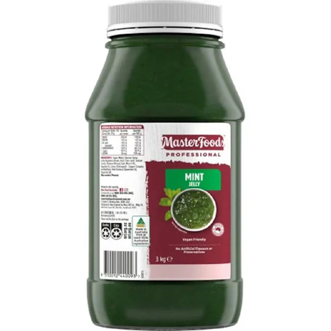 Masterfoods 3kg Bulk Size Mint Jelly Sauce Bottle