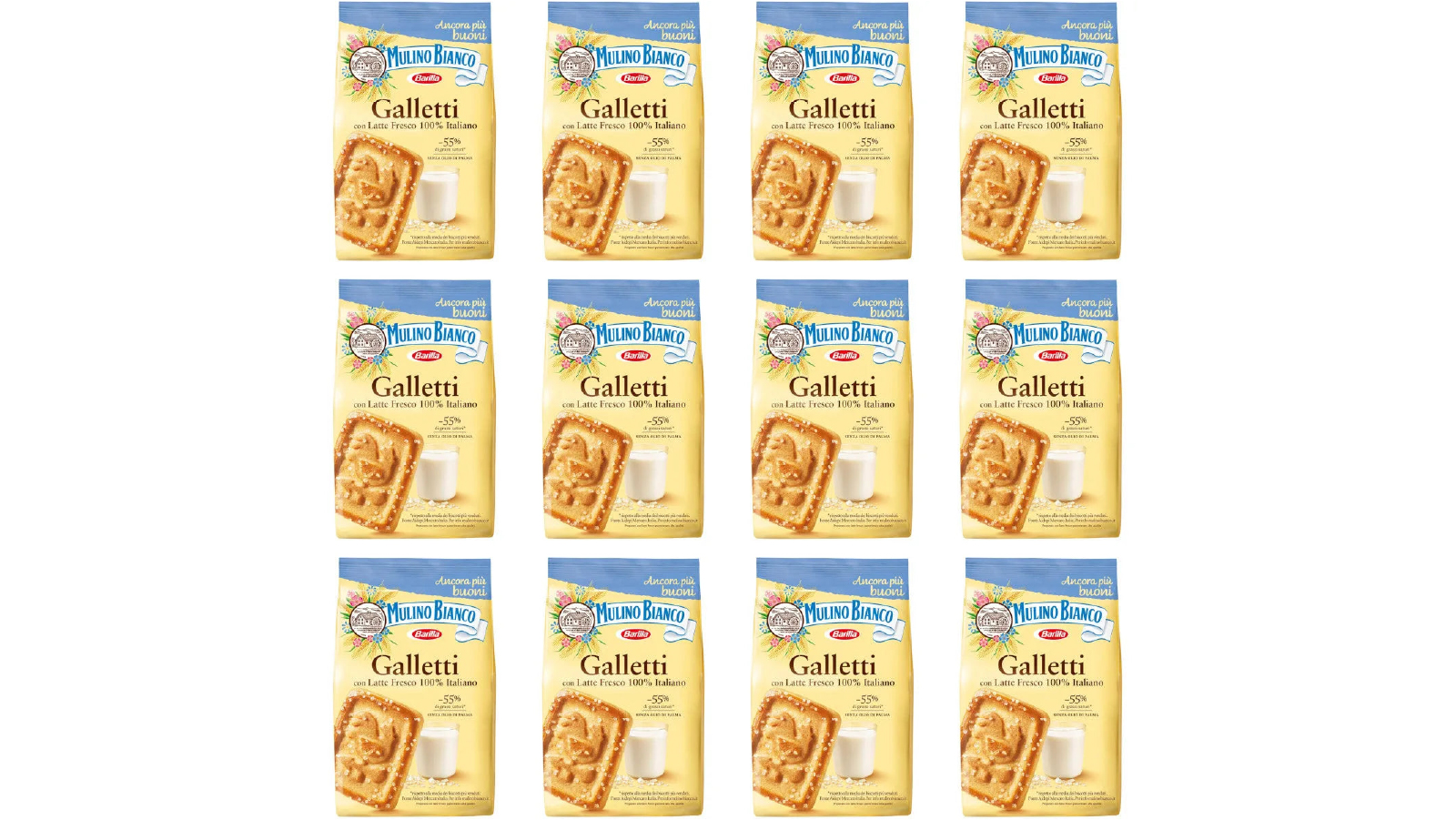 Mulino Bianco 12 Pack Bulk 350g Galletti Shortbread Biscuits 