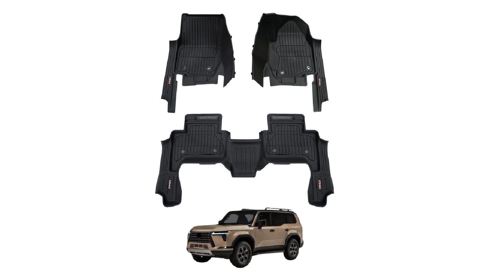 AUSGO 7D Injection Floor Mats for Lexus GX550 Luxury 2024 to Onwards