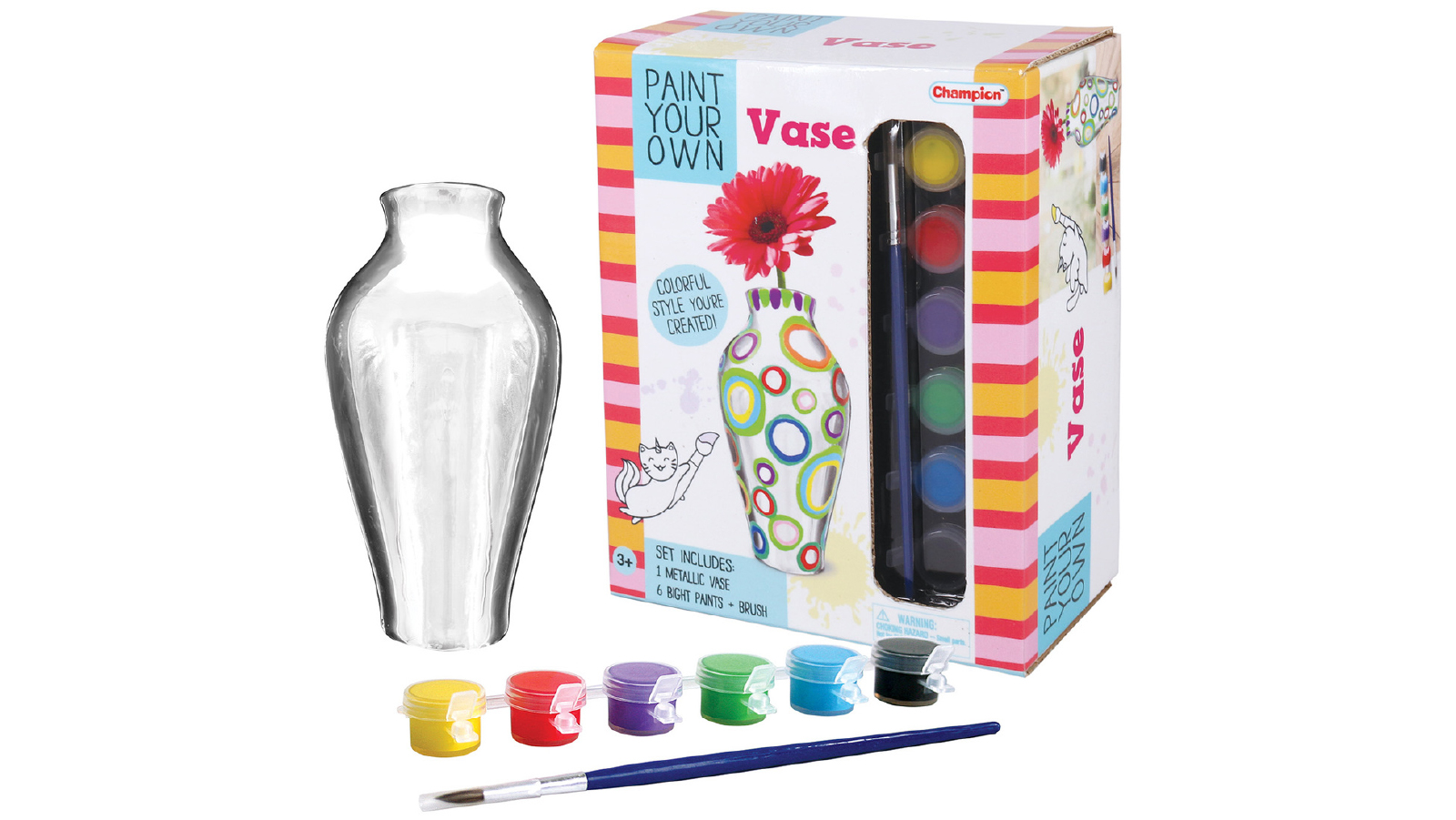 Kaper Kidz Pyo Metallic Painted Vase Craft Kit