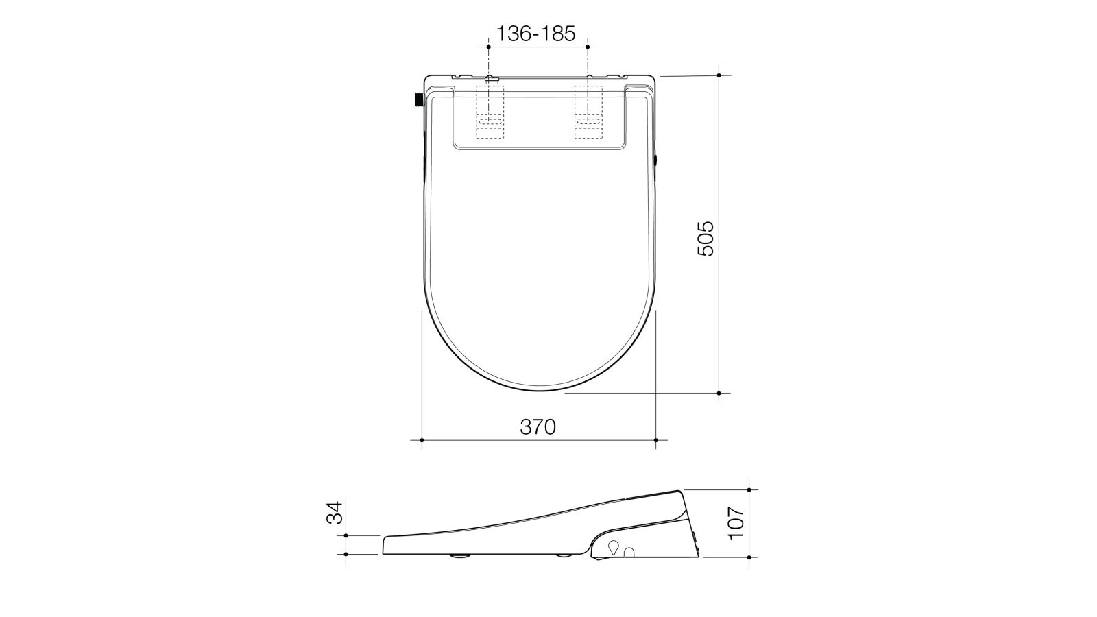 Caroma LiveWell Electronic Bidet Seat Harvey Norman