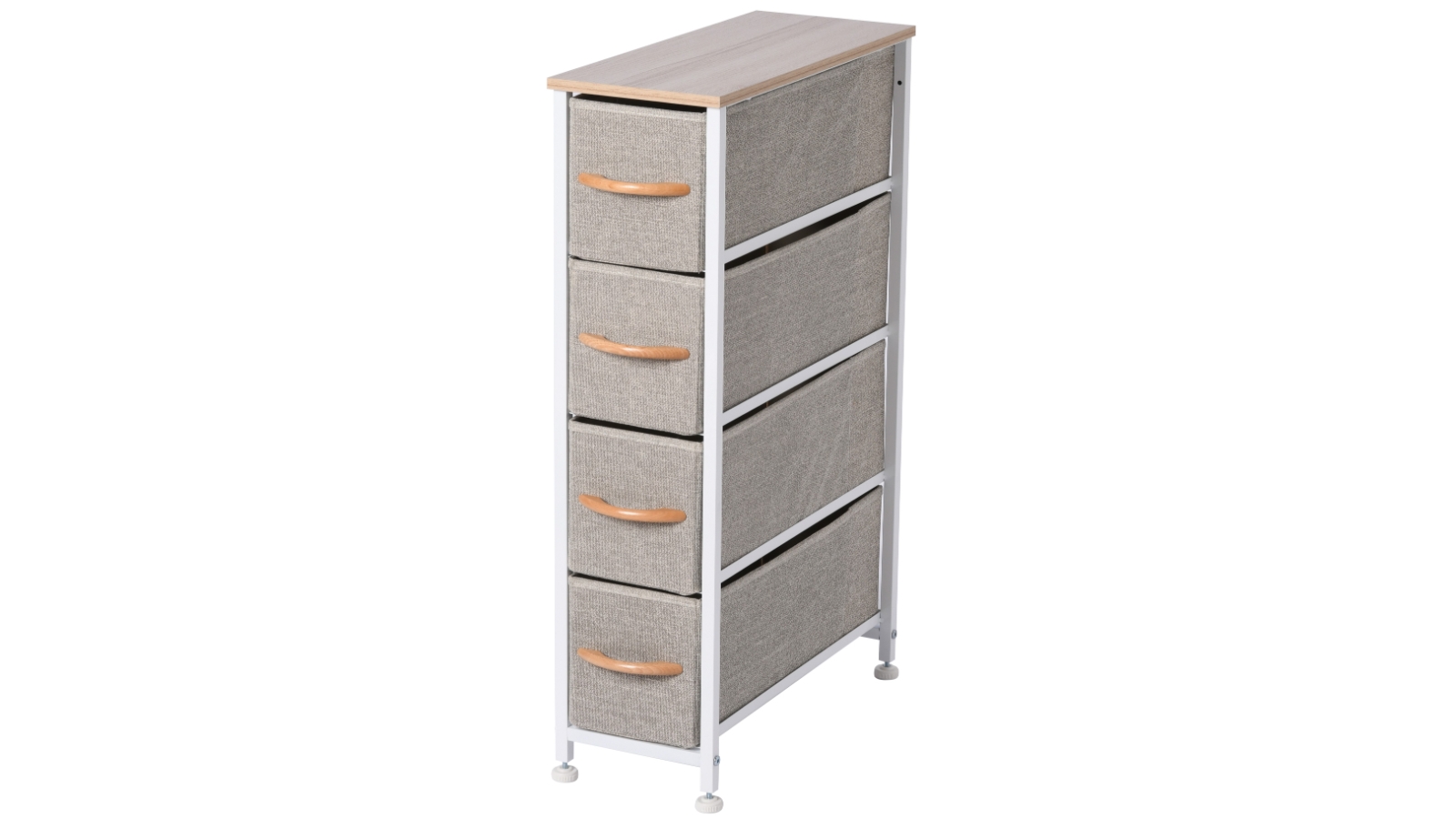 Sherwood Luna 4-Drawer Fabric Tallboy - Cream