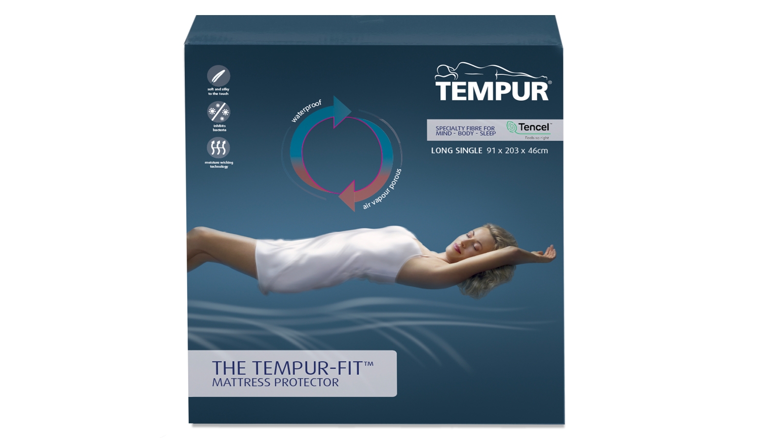 Tempur Fit Long Single Mattress Protector Harvey Norman
