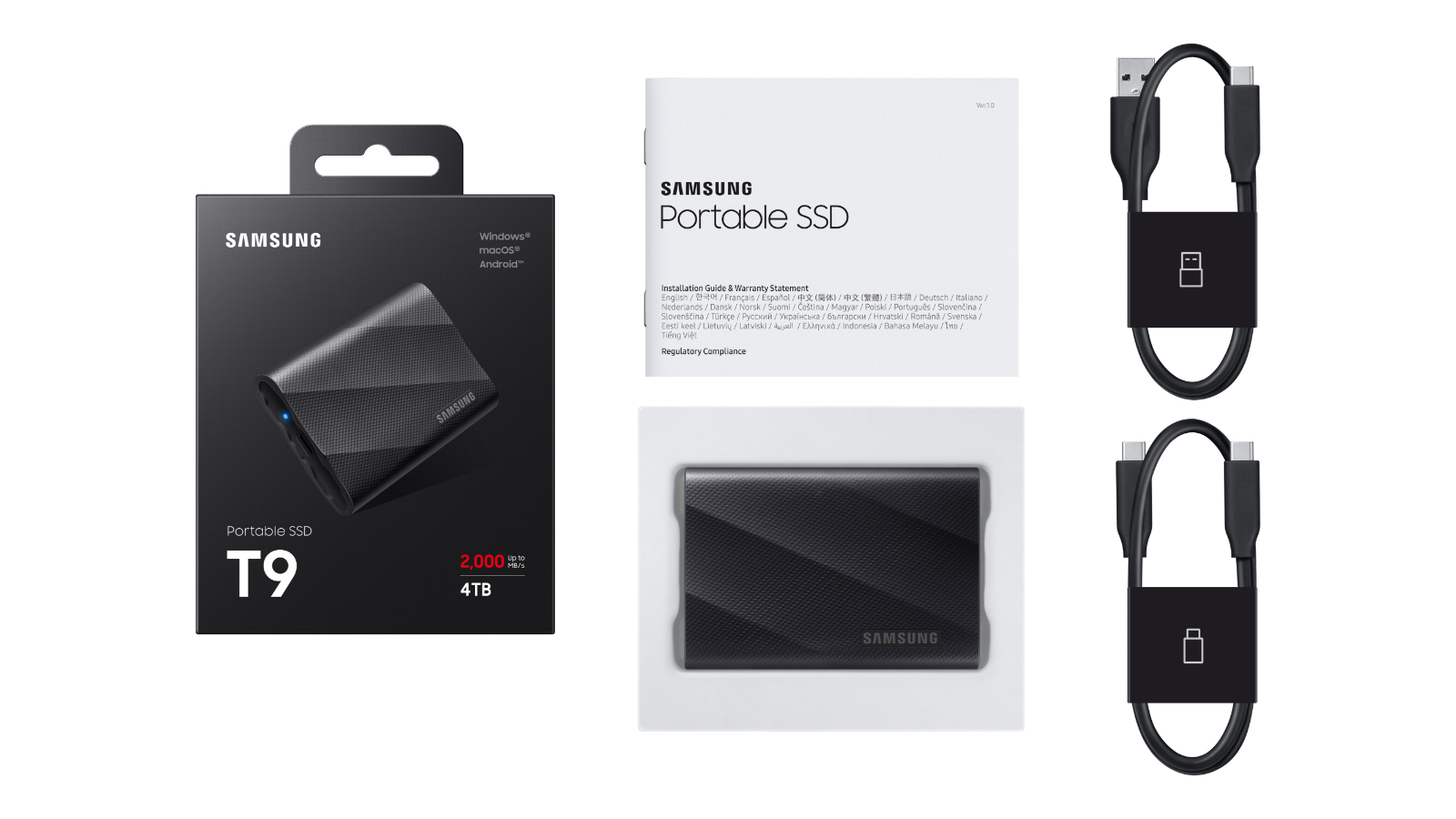 Samsung Portable SSD T9 4TB - Black | Harvey Norman