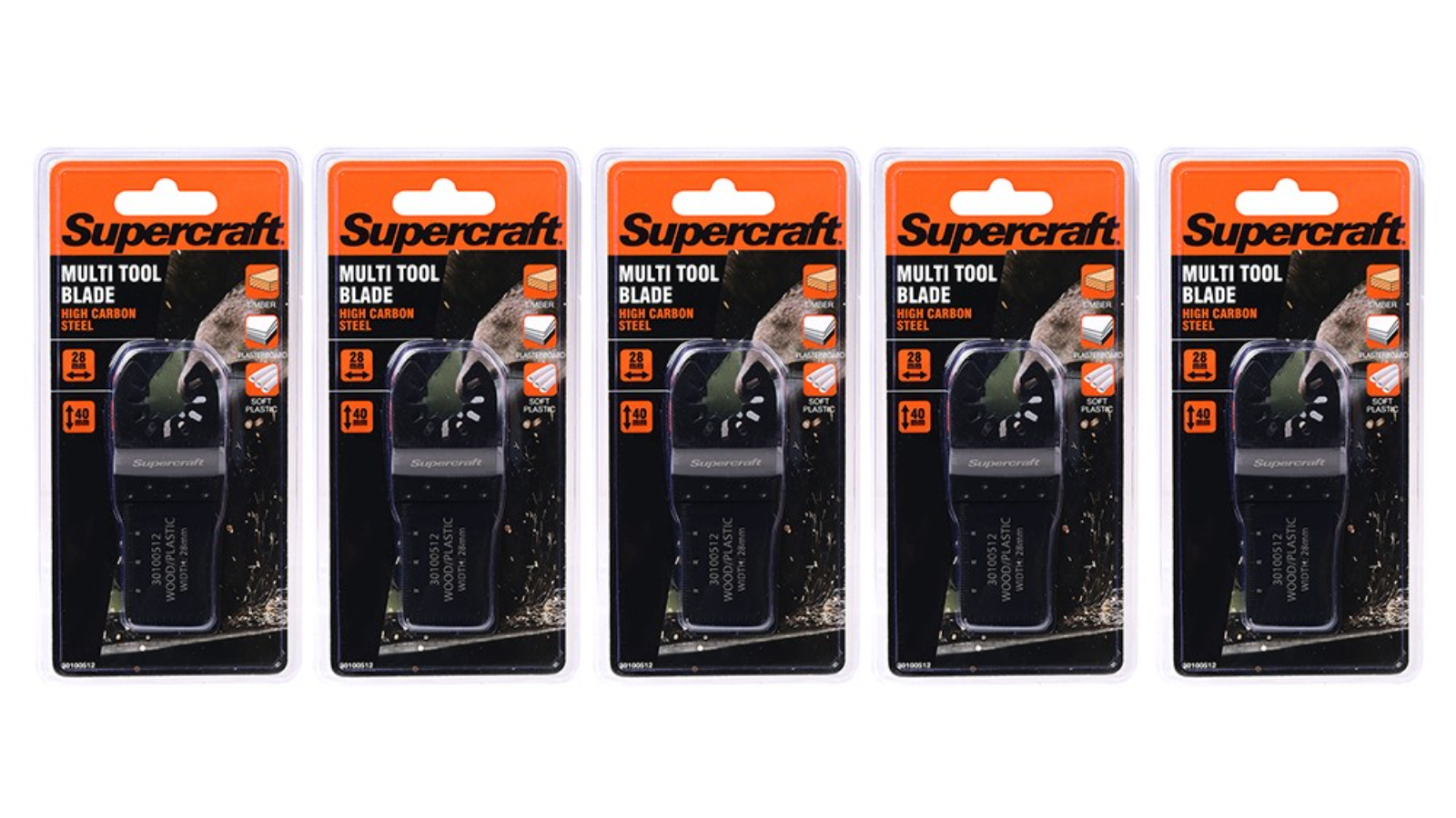 Supercraft Pack of 5 Multi Tool Blade - 2.8x4cm