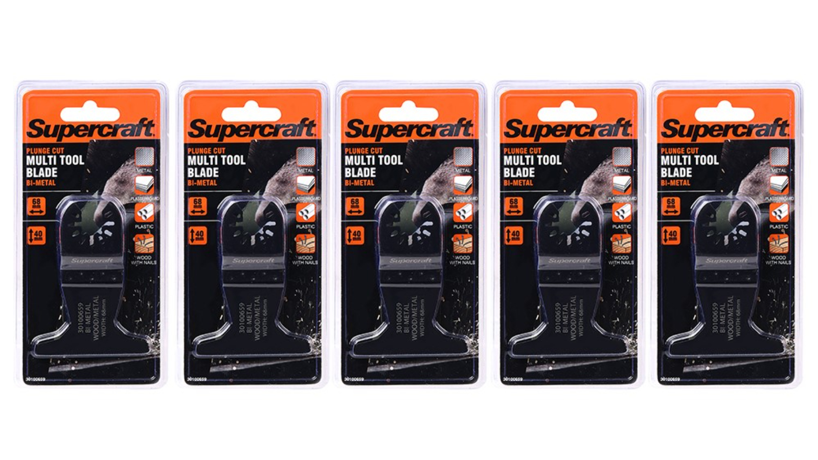 Supercraft Pack of 5 Plunge Cut Blade - 6.8cm