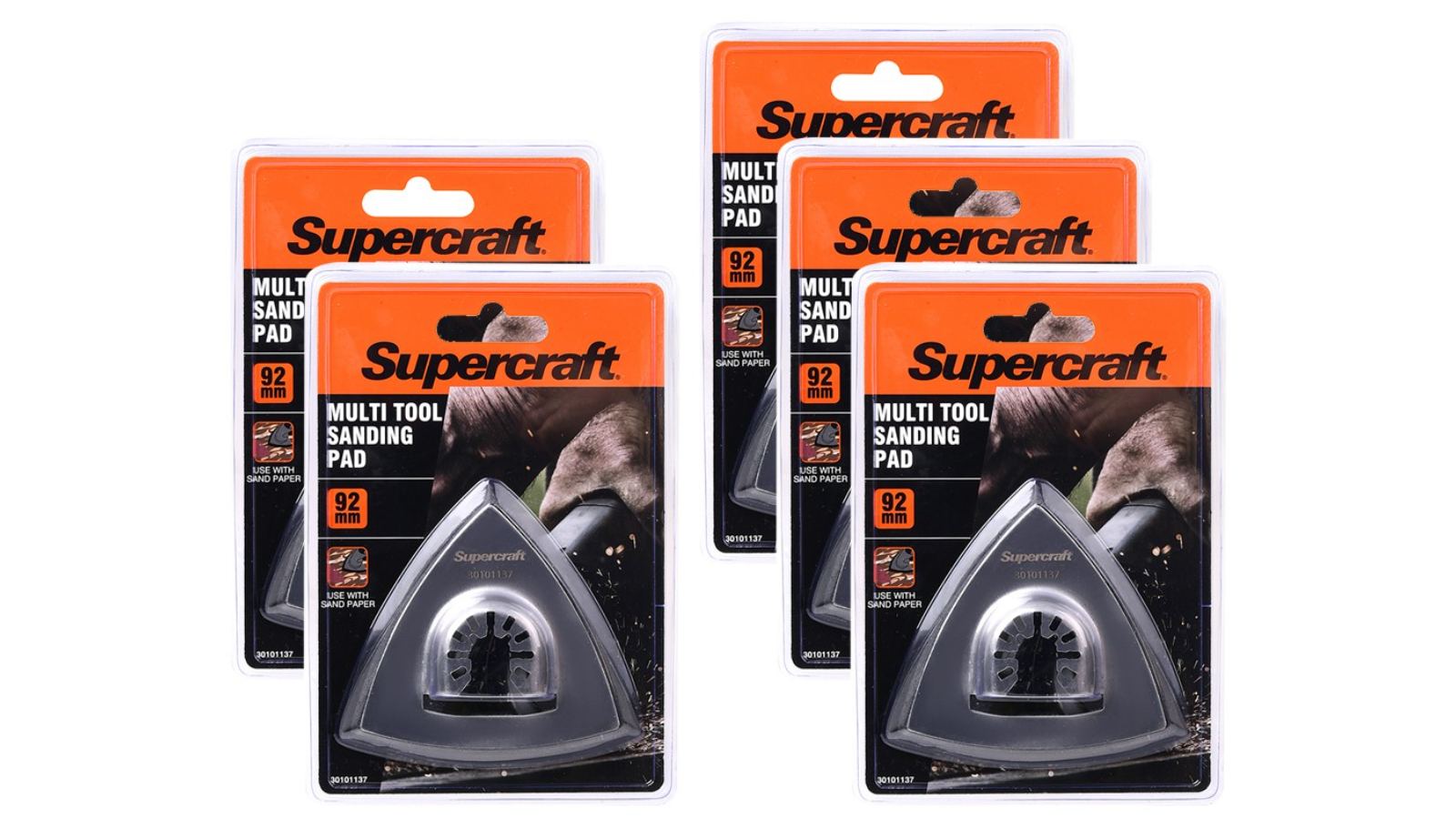 Supercraft Pack of 5 Multi Tool Sanding - 9.2cm