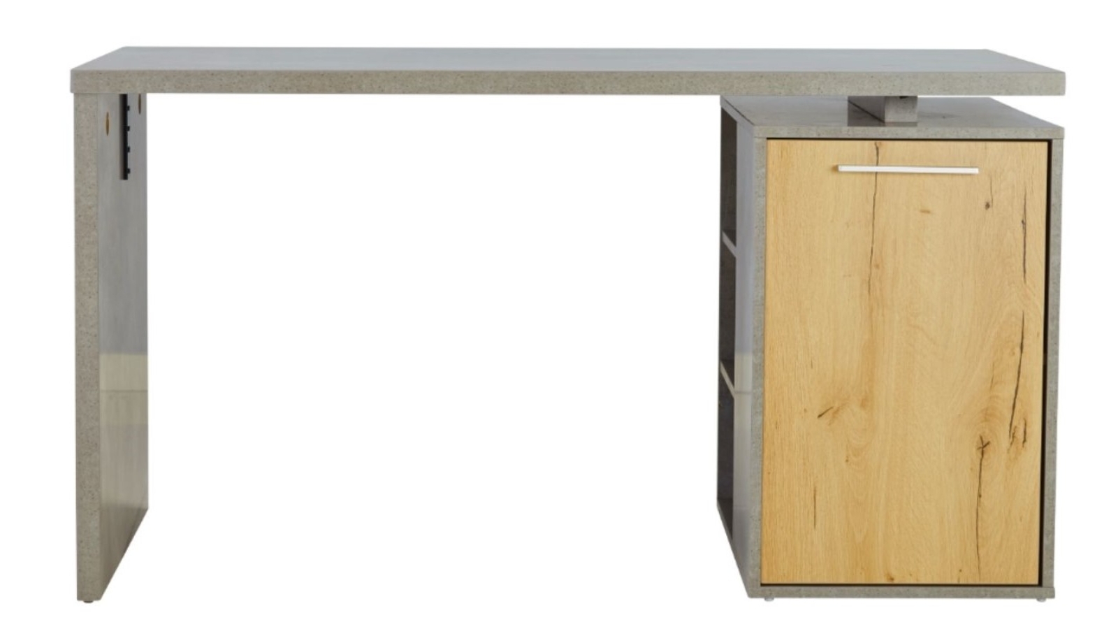 HEQS MDF Board and Timber Thomas 140 x 70 x 76cm Study Desk - Grey/Oak