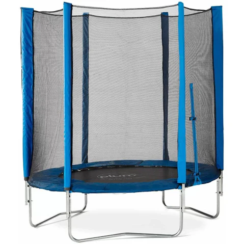 Plumplay 6ft Junior Trampoline with Enclosure Net - Blue