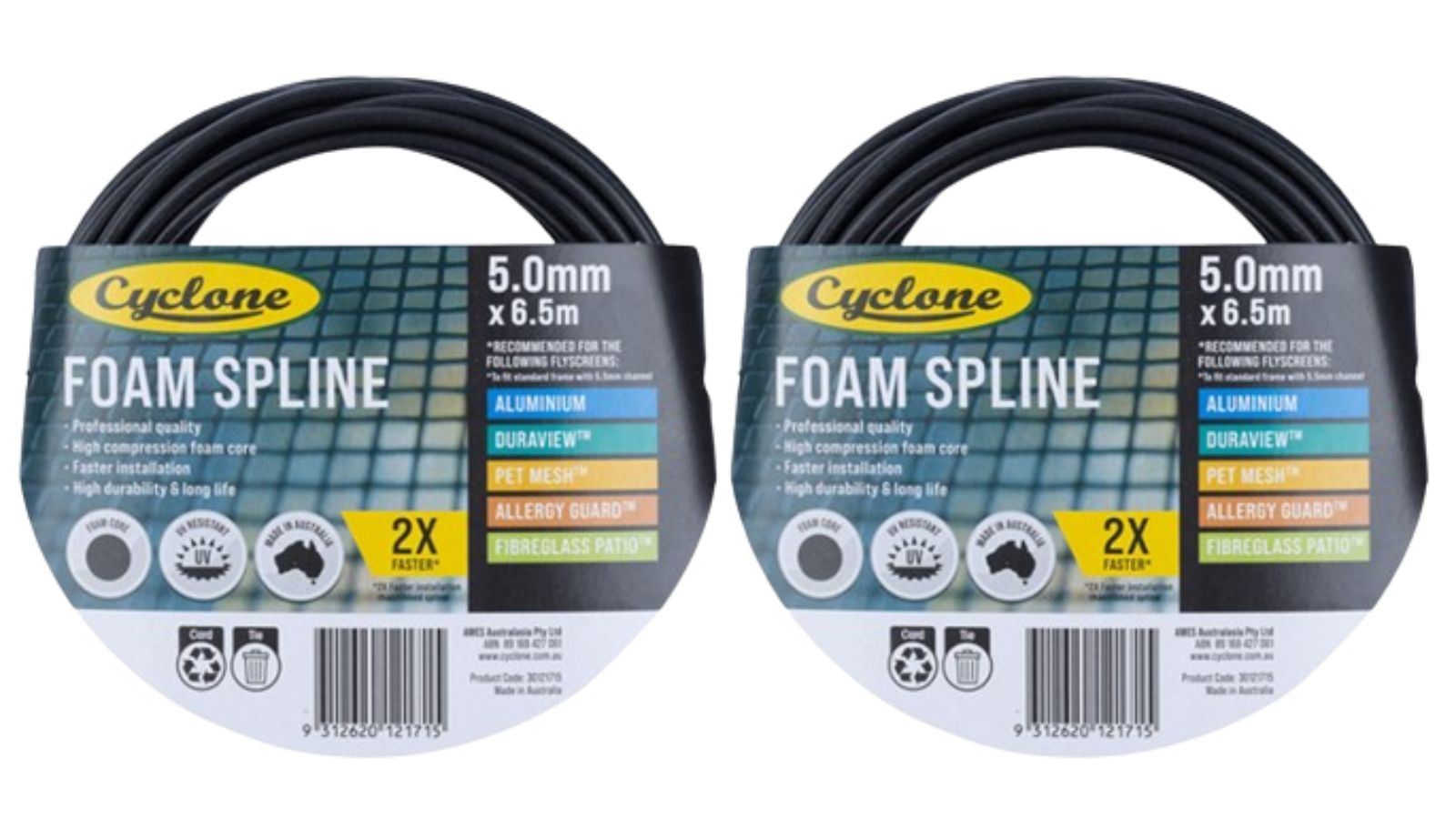 Cyclone Pack of 2 Pro Foam Spline