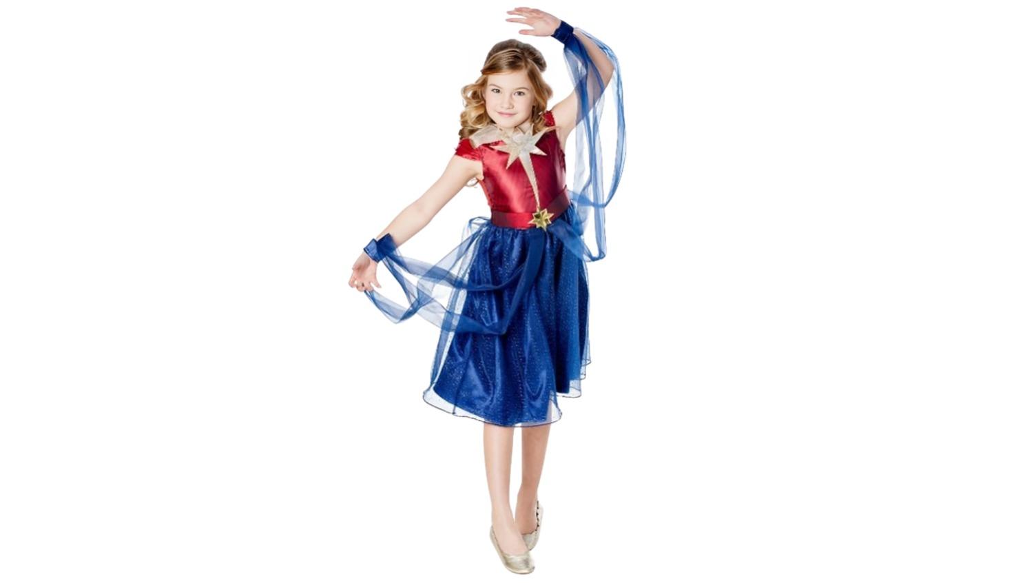 Rubies Captain Marvel Girls Dress - 7-8year