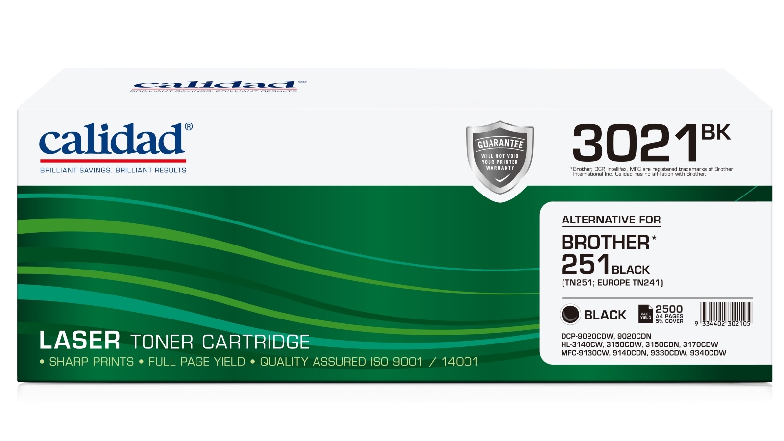 Calidad Brother TN-251 Black Laser Toner Cartridge