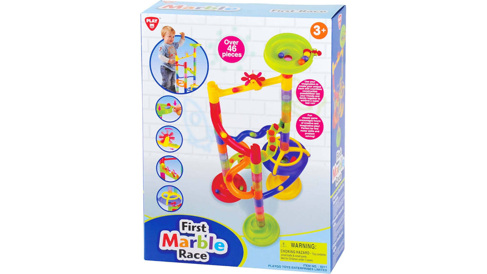 Playgo Toys Ent. Ltd 46 Piece My First Marble Race Construction Set