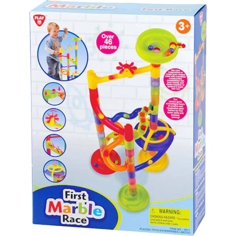 Playgo Toys Ent. Ltd 46 Piece My First Marble Race Construction Set