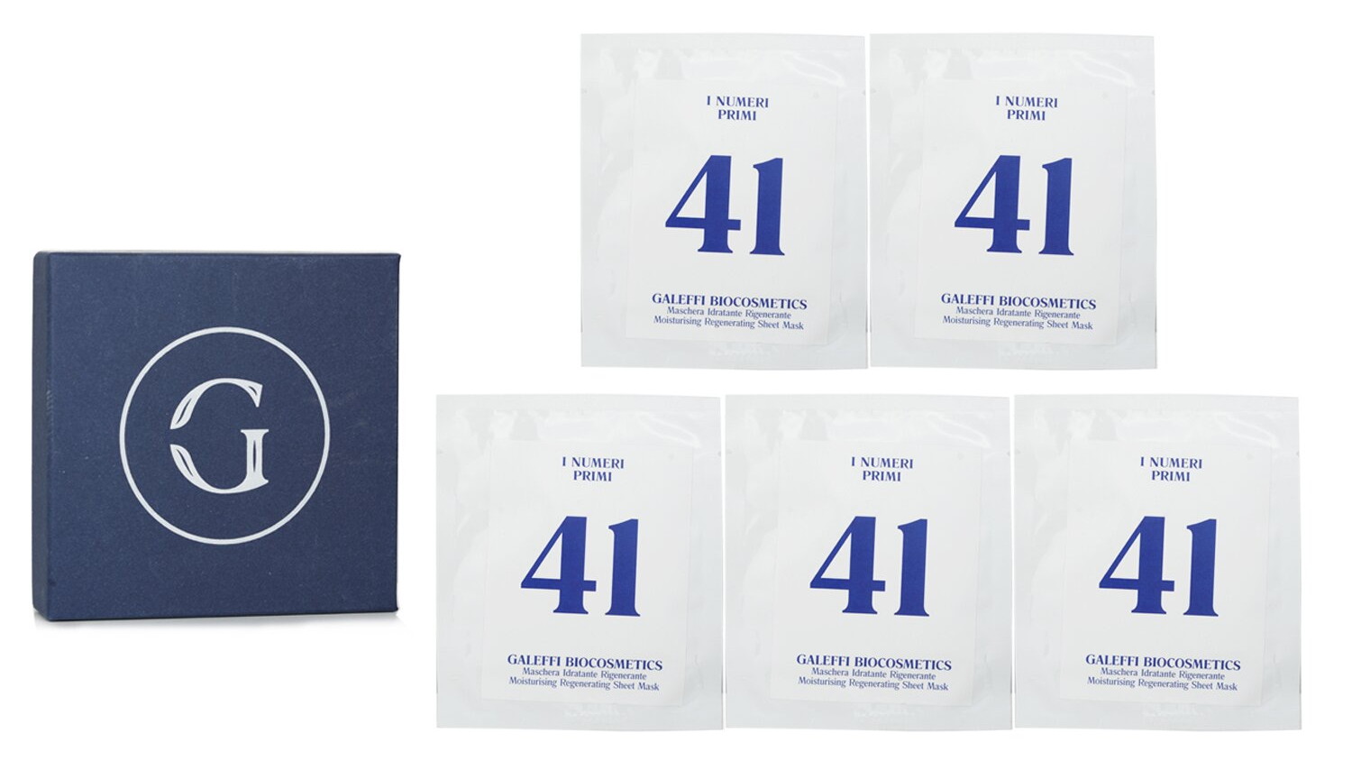 I Numeri Primi N.41 Moisturising Regenerating Sheet Mask 10ml/0.33oz - Pack of 5