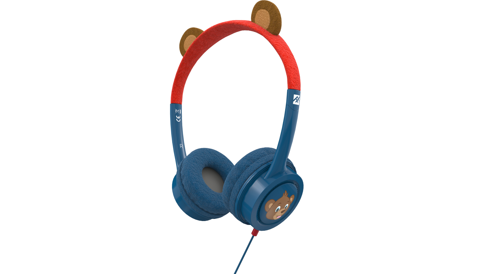 iFrogz Little Rockerz Costume Bear Headphone - Blue/Red