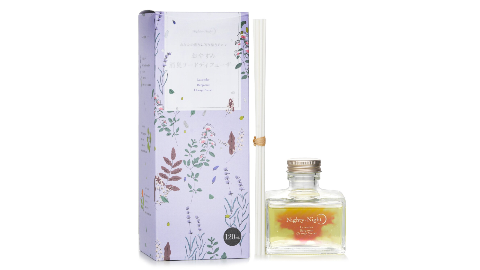 Daily Aroma Japan Lavender, Bergamot, Orange Sweet Nighty-Night Reed Diffuser - 120ml