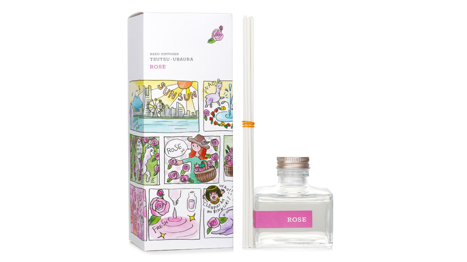 Tsutsu Uraura Deodorant Reed Diffuser - Rose  120ml