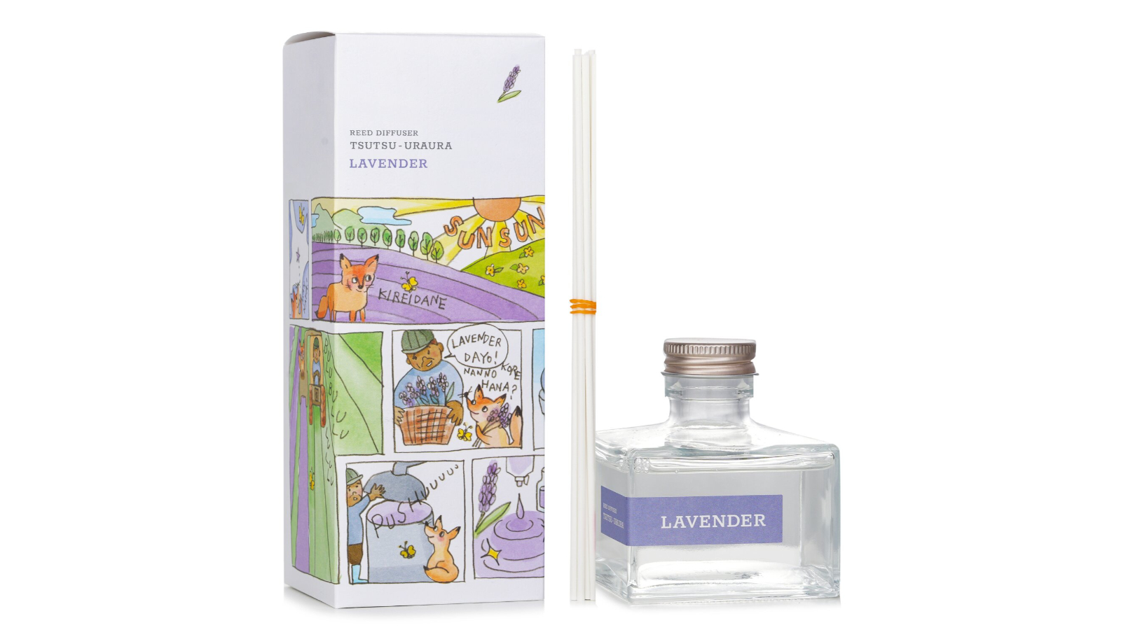 Daily Aroma Japan Lavender Tsutsu Uraura Deodorant Reed Diffuser - 120ml