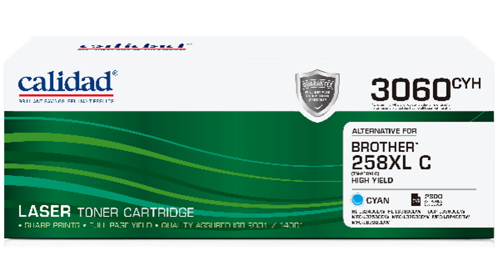Calidad Brother TN-258XL Cyan Laser Toner Cartridge