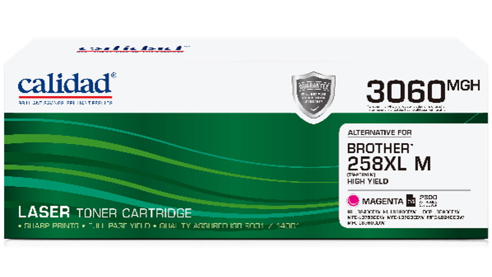 Calidad Brother TN-258XL Magenta Laser Toner Cartridge