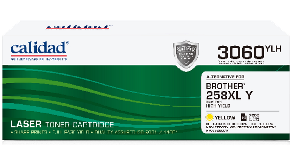 Calidad Brother TN-258XL Yellow Laser Toner Cartridge