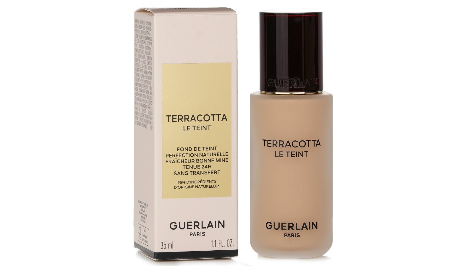 Guerlain No. 1W Warm Terracotta Le Teint Natural Foundation - 35ml/1.1oz