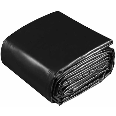 Garden Skin Pad 6x5m HDPE Reservoir Fountain Landscaping Black Heavy Duty Pond Fish Liner - 0.02cm