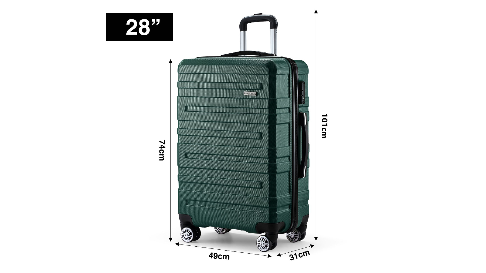 Buon Viaggio Piece Carry-on Cabin Hard Shell TSA Lock Expandable