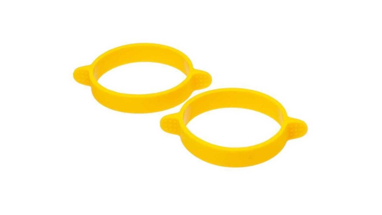 Appetito Set of 2 Silicone Egg Ring - Yellow