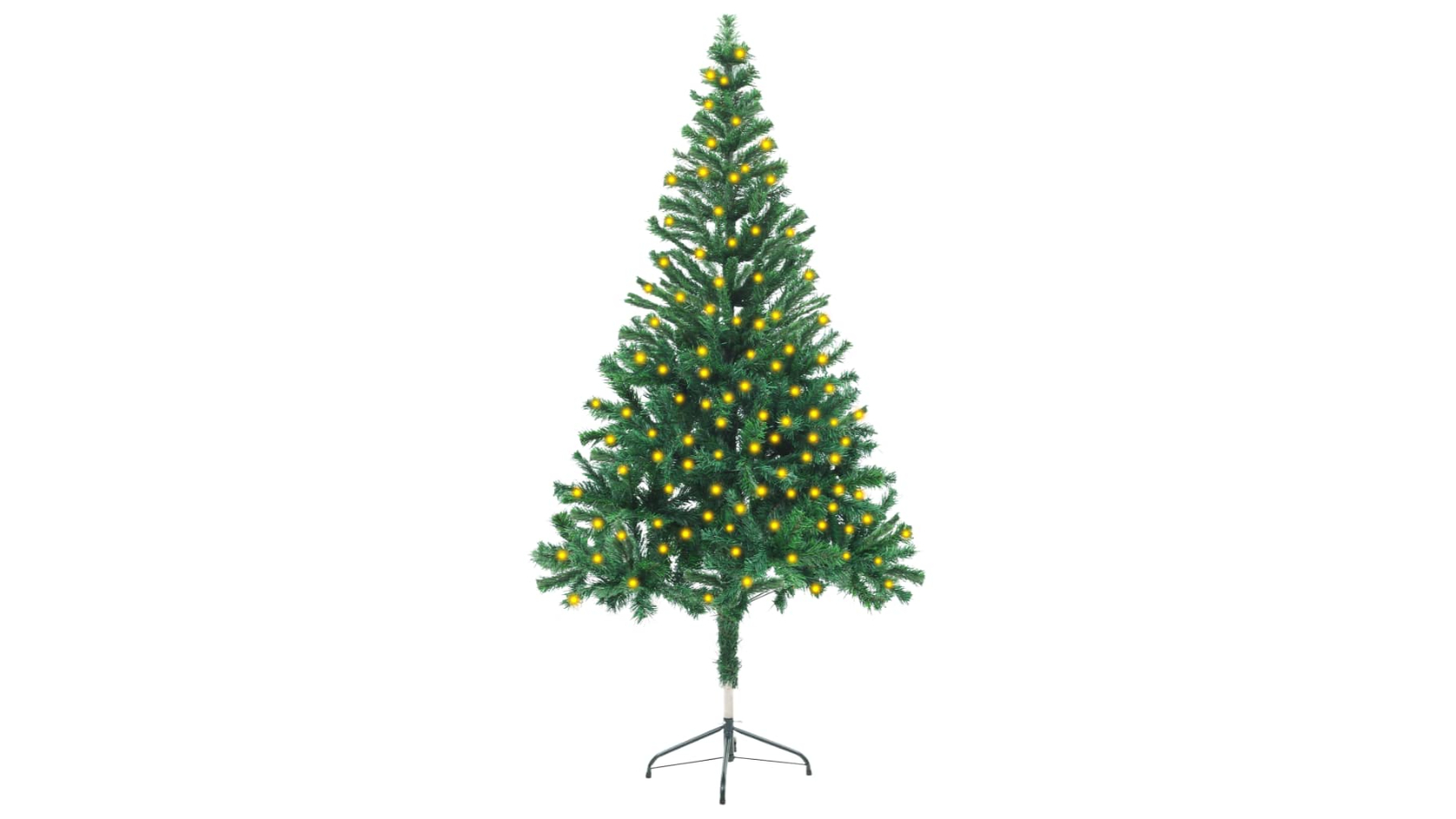 vidaXL Artificial Green Pre-lit Christmas Tree with 380 Branches and Stand - 150cm