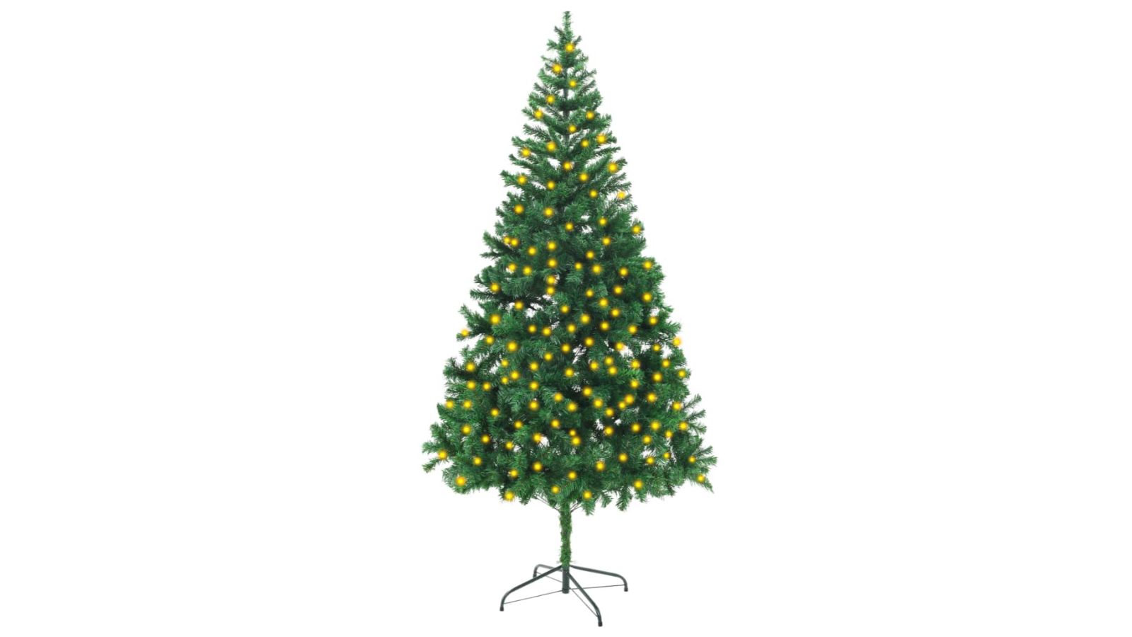 vidaXL Artificial Pre-lit Christmas Tree with 910 Branches - 210cm