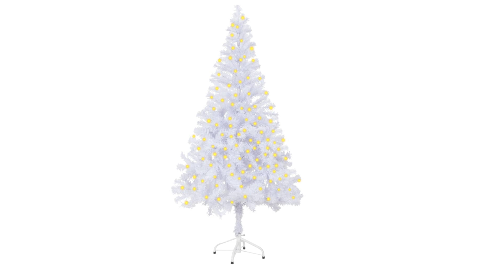 vidaXL Artificial White Pre-lit Christmas Tree with 380 Branches and Stand - 150cm