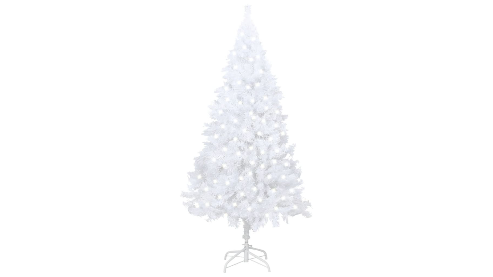 vidaXL Artificial Pre-lit 120cm Christmas Tree with Thick Branches - White