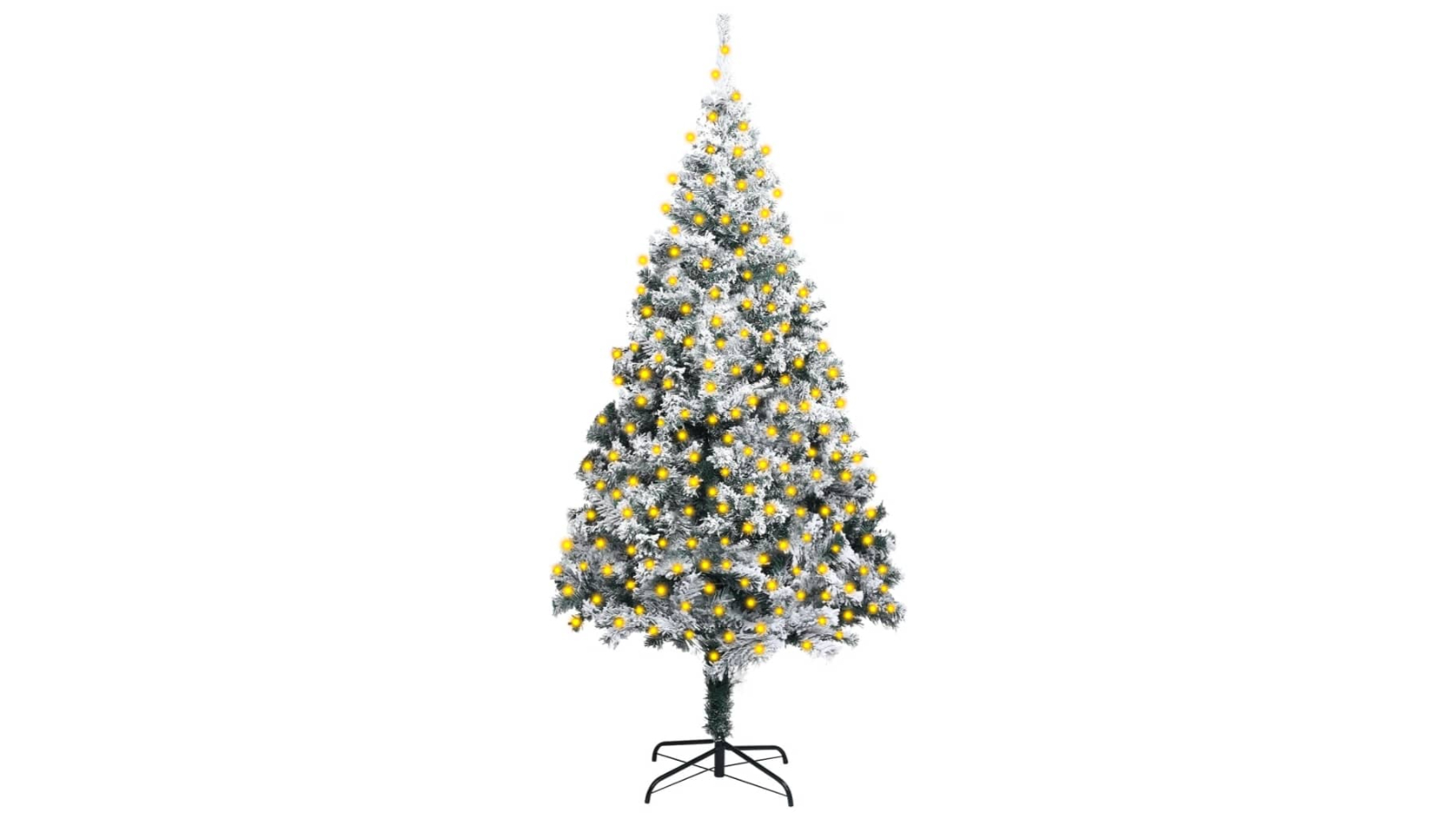 vidaXL PVC Artificial Pre-lit 300cm Christmas Tree with Flocked Snow - Green