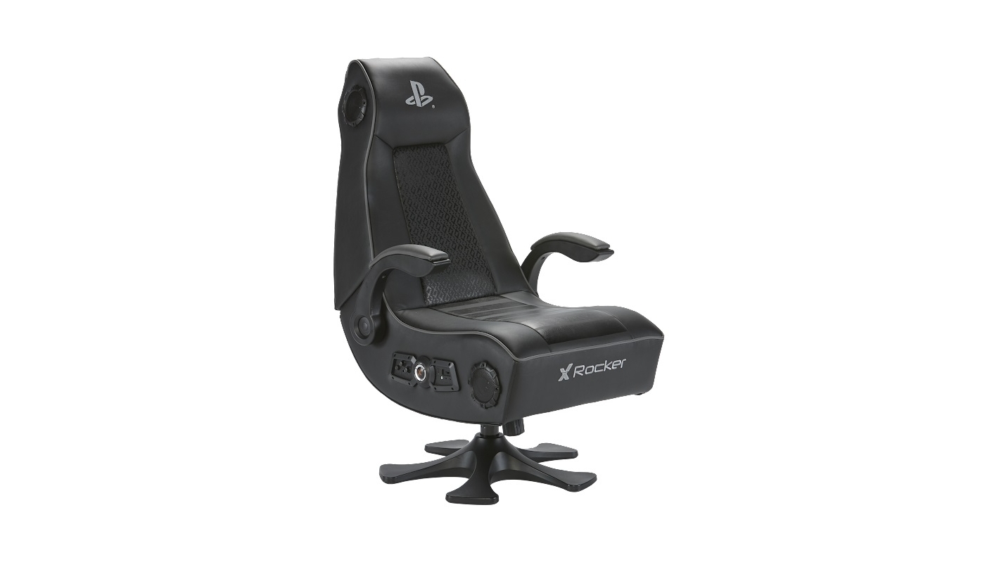 X Rocker Ergonomic Bluetooth Swivel Gaming Chair, Black