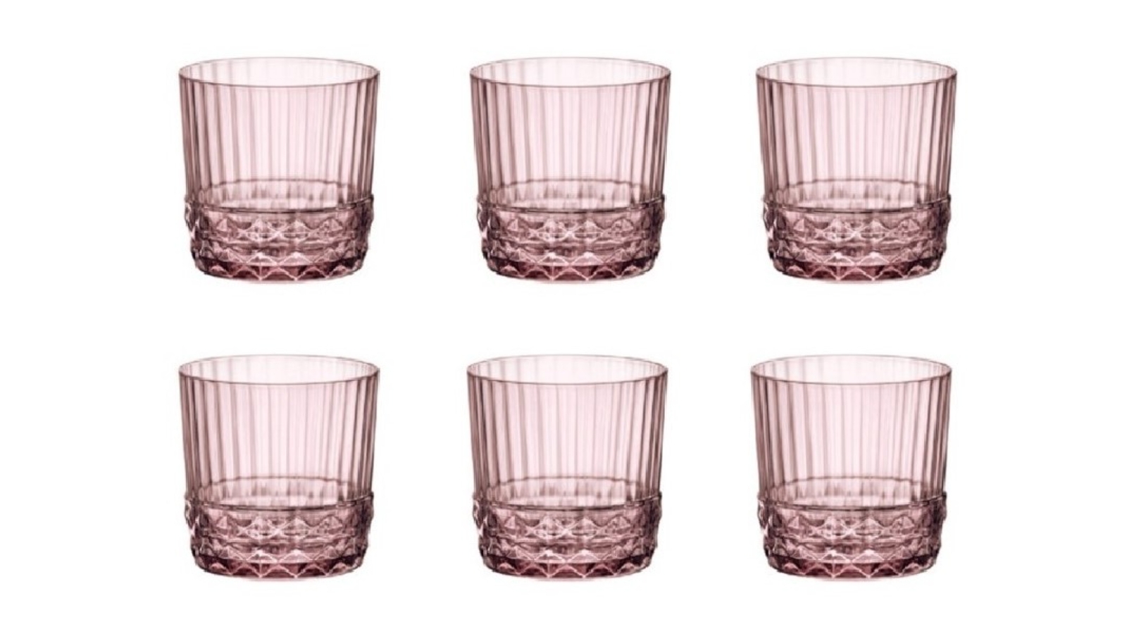 Bormioli Rocco America '20s 300ml Lilac Rock Drink Glasses - Set of 6 