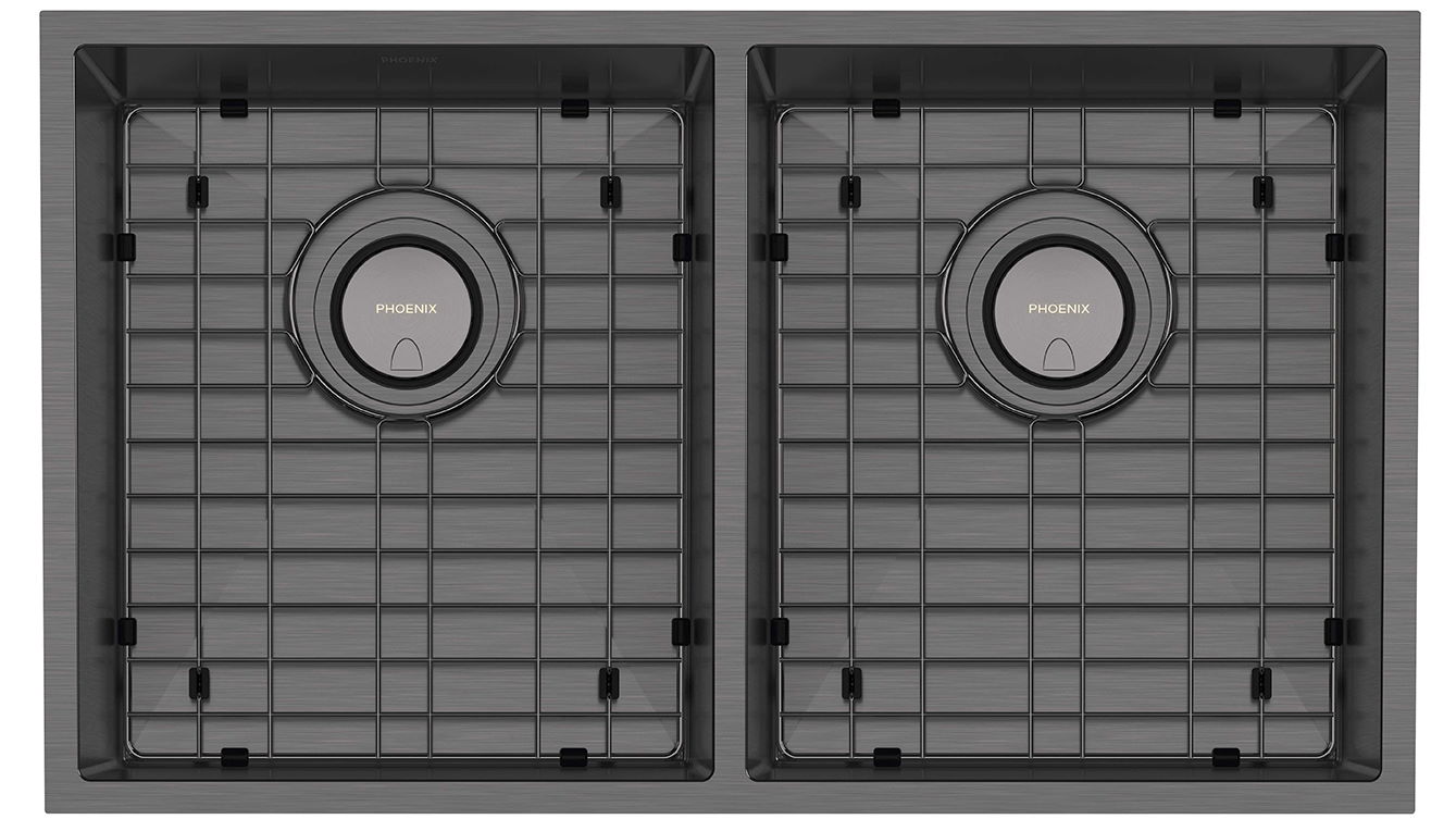 Phoenix 4000 Series Double Bowl Sink - Brushed Black