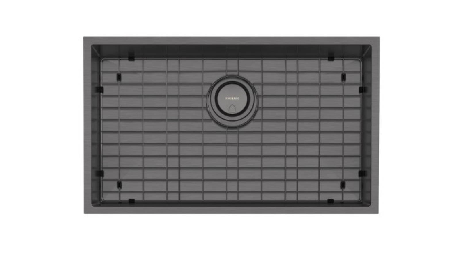 Phoenix 4000 Series 700mm X-Large Single Bowl Sink - Brushed Carbon