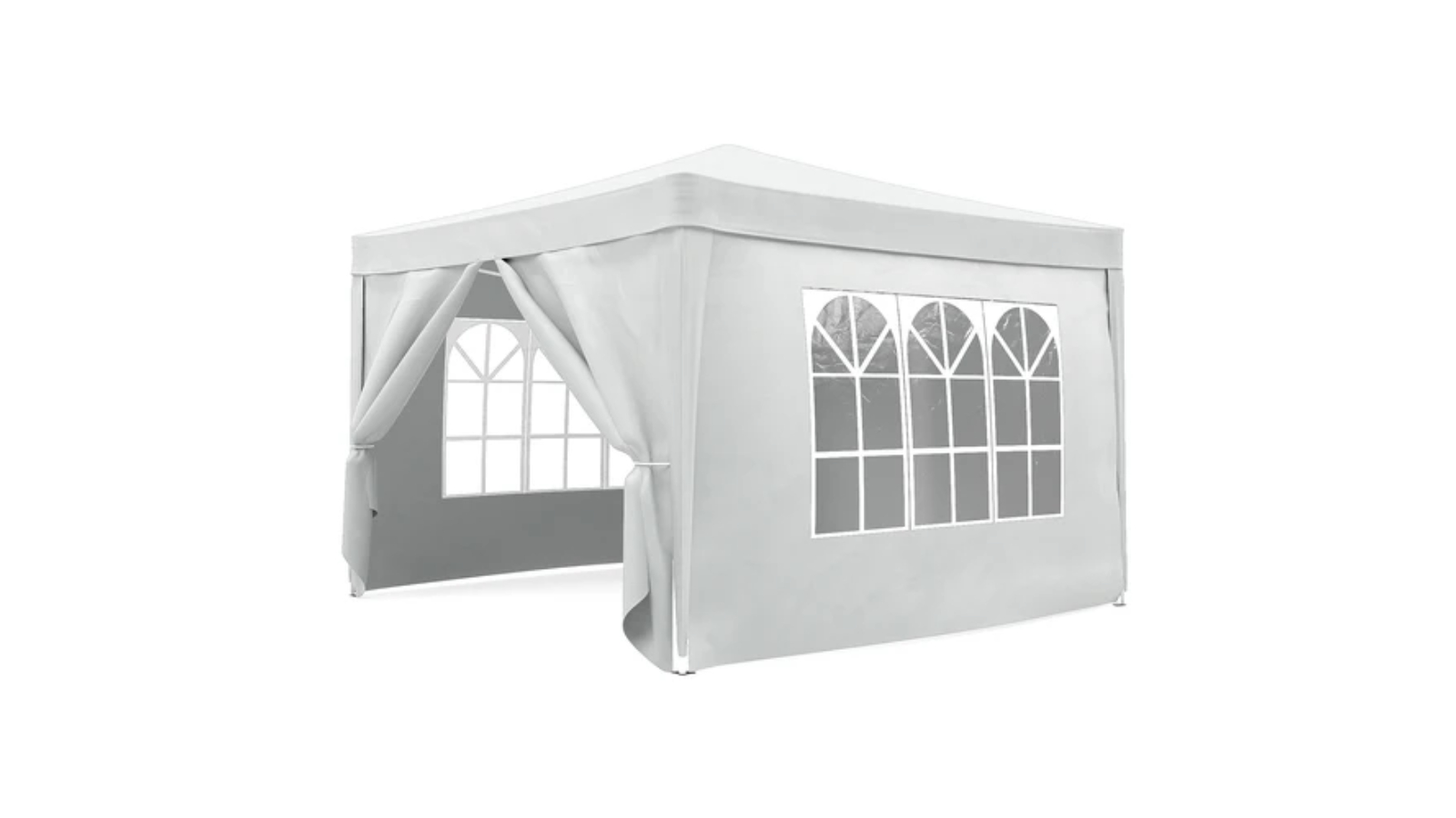 Advwin 3 x 3metre Portable Marquee Pop-up Canopy with 4 Sidewalls - White